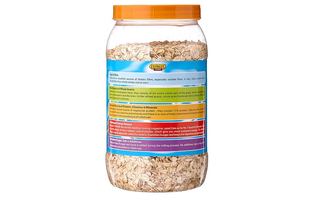 Express Foods Harvest Crunch White Oats Porridge, Jumbo   Plastic Jar  800 grams